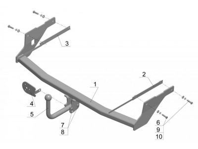 Фаркоп Avtos для Ford Focus 2 2005-2011 FD 25