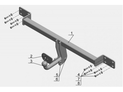 Фаркоп Avtos для Lifan Solano 2010-2016
